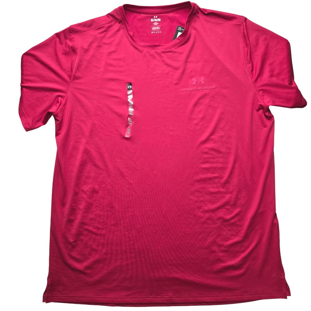Under Armour Mens XL Vanish Energy SS Pink UA RUSH Training Short Sleeve Shirt